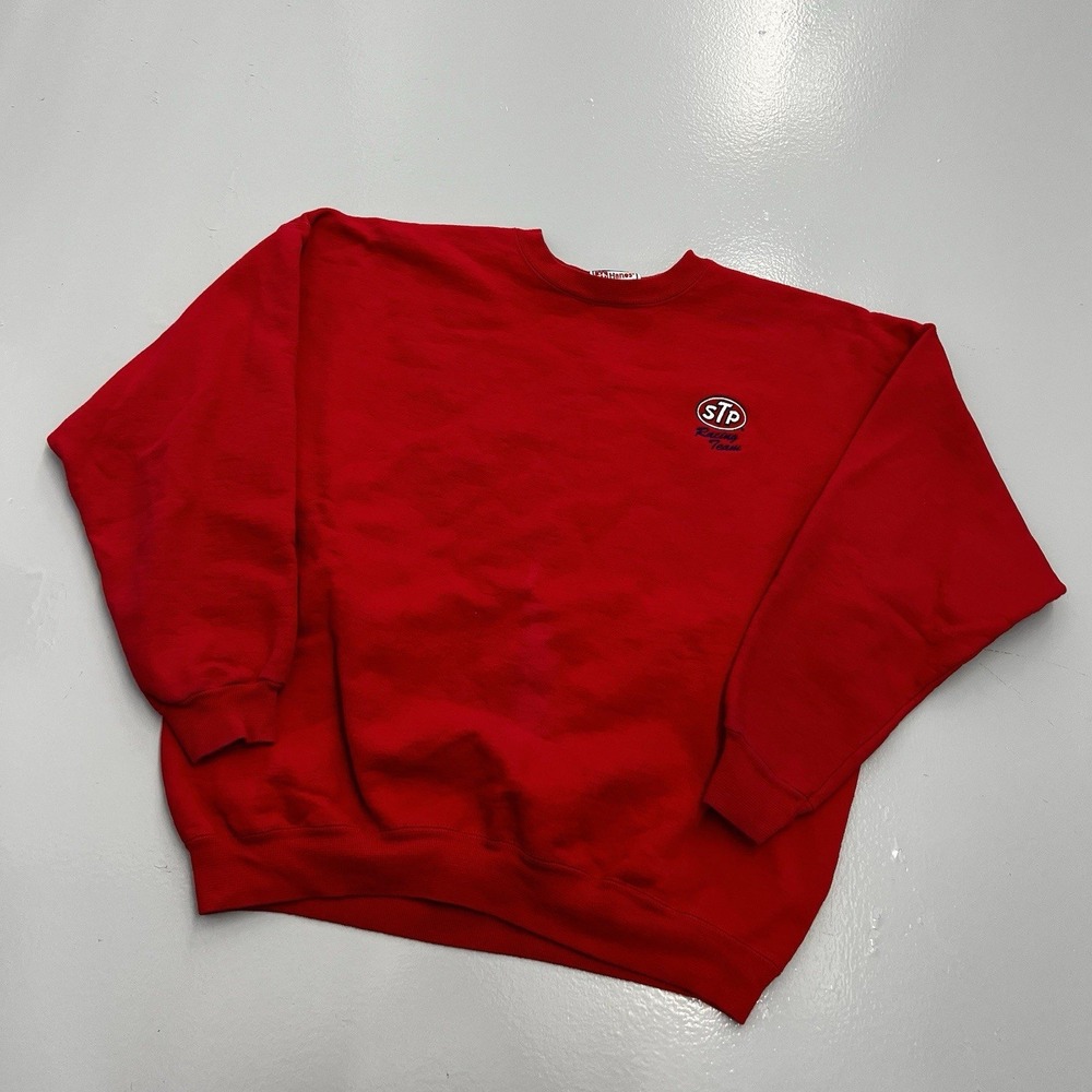 Vintage 90s NASCAR STP Racing Richard Petty Issued Pit Crew Sweatshirt Men's XL